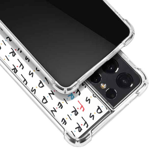 Warner Bros FRIENDS Pattern Galaxy S21 Ultra 5G Clear Case